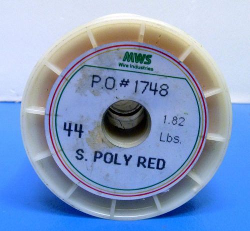 Mws industries 44 awg gauge s. poly red magnet wire (1.82lbs) for sale