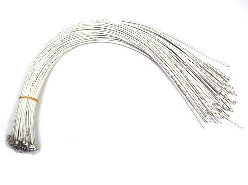100pc VH 3.96mm pin with Wire 18AWG 1007 VW-1 80°C FT-1 90°C UL CSA L=45cm White