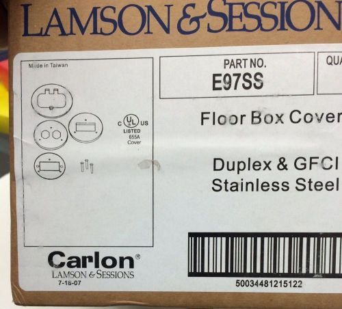 Carlon stainless steel floor box cover duplex &amp; gfci for sale