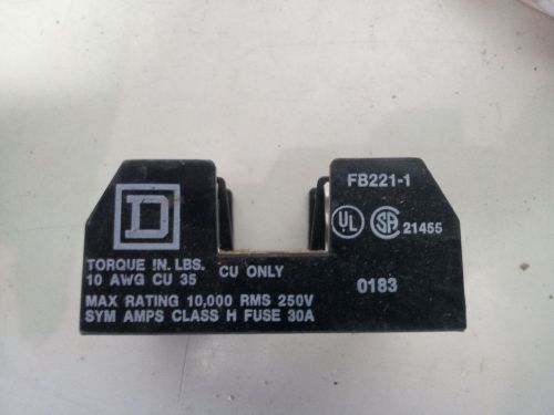 SQUARE D FB221-1 NEW NO BOX LOT OF 8 PCS 30A 250V FUSE BLOCK 2 POLE #A20