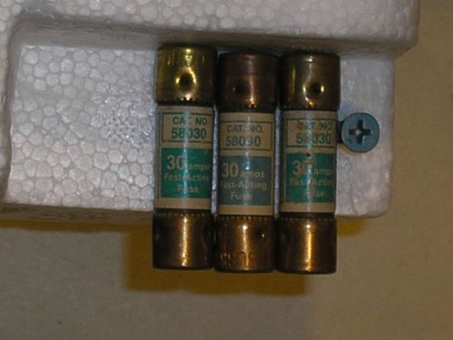 (lot of 3) 58030 leviton class k5 fuse 30a 250v for sale