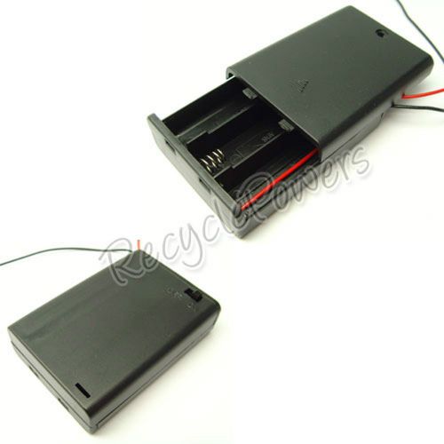 10 on/off switch battery box holder case 3 aa 4.5v lead for sale