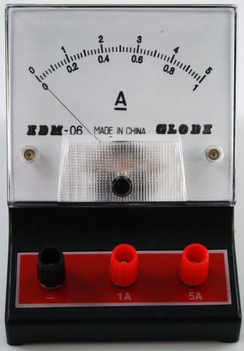 0-1A to 0-5 ampere (A) DC Ammeter, Analog Display