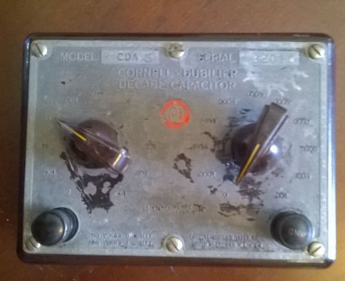 Vintage CORNELL DUBILIER DECADE CAPACITOR CDA5 600 Volts DC Max