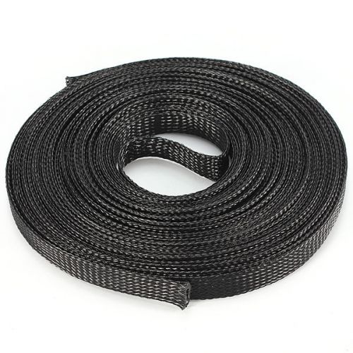 6mm 10M/393inch PET Braided Expandable Auto Wire Cable Gland Sleeves Sleeving