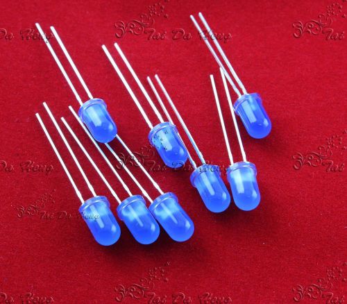 100pcs  ultra bright blue 5mm 2pin diffused long led lamp light emitting diode for sale