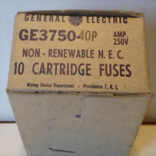 G.E.10 Cartridge Fuses  Box Full 40 Amps