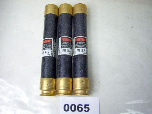 (0065) lot of 3 bussmann fuses frs-r-5 nwob for sale