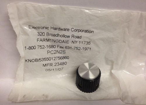 EHC Control Knobs PC2N2S aka 5355012756860 Black Knurled Knob Spun Aluminum Cap