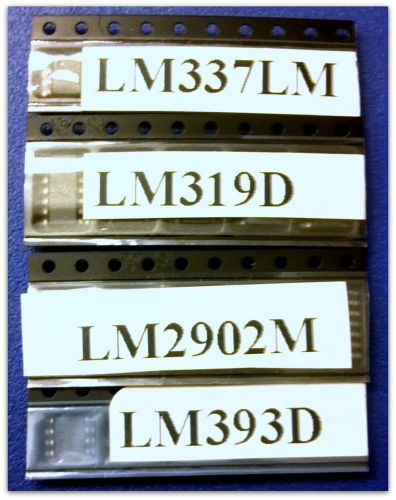Lm337lm ; lm319d ; lm2902m ; lm393d smd kit:  4 ic&#039;s x5ea - 20pcs total for sale