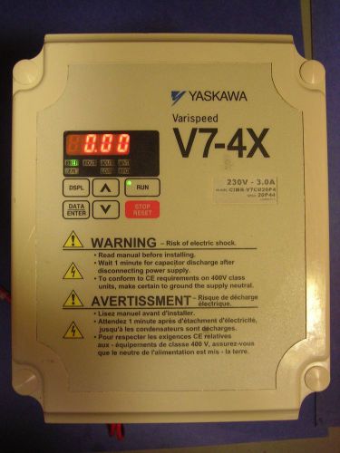 YASKAWA VRISPEED V7-4X CIMR-V7CU20P4 230V/3.9A/1.1KVA AC DRIVE