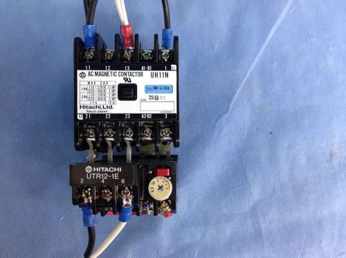 HITACHI UH11N-T AC MAGNETIC CONTACTOR WITH UTR12-1E