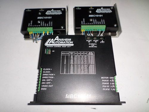 Anaheim automation mbc10641 and (2) mbc10101 bipolar microstep driver (set of 3) for sale