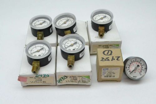 LOT 6 NEW MARSH ASSORTED J1640 9690705 2IN 0-160 PSI 0-15 PSI GUAGE D403190