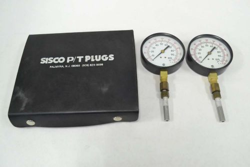 SISCO P/T PLUGS GAUGE GAGE SET 0-100PSI 231FT-H2O 1/4IN NPT ASSEMBLY B336339