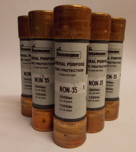X5 Bussman NON-35 Fuse 35Amp 250VAC One Time Class K5 Fuse