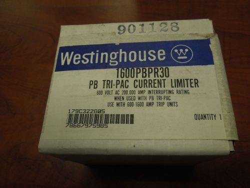 Westinghouse pb tri-pac current limiter - 1600pbpr30 - 600 vac - new in box for sale