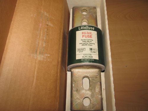 New littelfuse hi-int. fuse klp-c 2000 class l current limiting time delay for sale