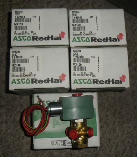 5 only asco 8210g184 1/4&#034; 3 way nc 12vdc solenoid valve for sale