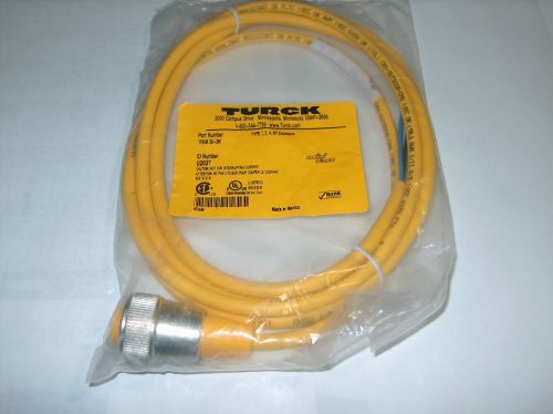 Turck rkm 30-2m  cordset cable u2027 9a  2 meters long ** new ** for sale