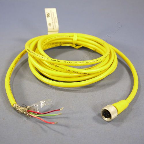 12&#039; daniel woodhead quick disconnect pvc cord pigtail 22/3 3a 300v female 70215 for sale