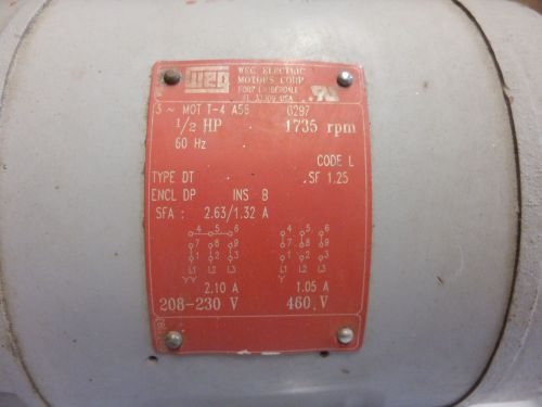 WEG motor 3Phase 208-230V 1735 rpm
