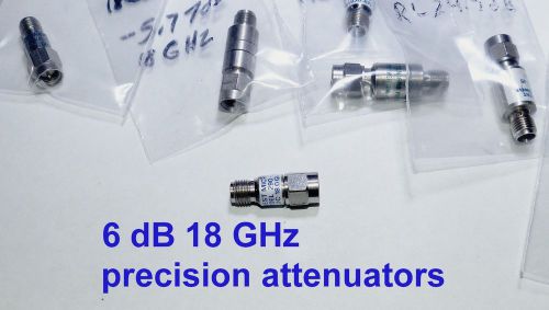 6 db 18 ghz 50 ohm attenuators, tested &amp; guaranteed. ships free. for sale