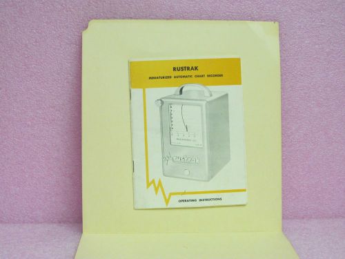 Rustrak manual miniaturized automatic chart recorder operating instructions for sale