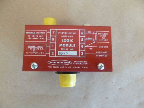 Banner Photoelectric Amplifier Logic Module B6-1 Detector 8 Pin