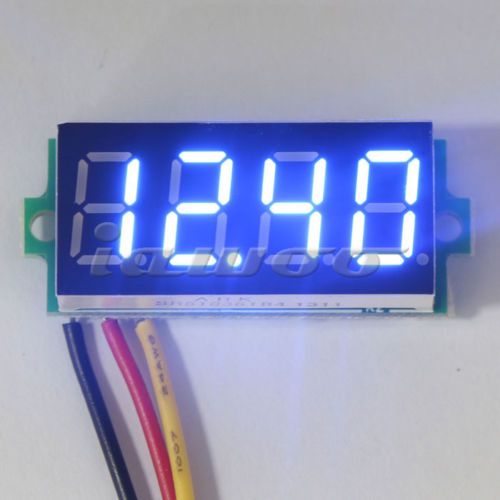 Dc 0v-33v blue voltmeter digital panel meter low battery alarm electrical tester for sale