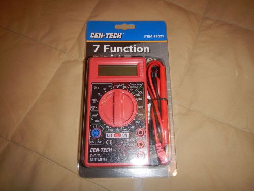 Cen-Tech 7 Function Digital Multimeter 98025 Electrical Test Meter NEW