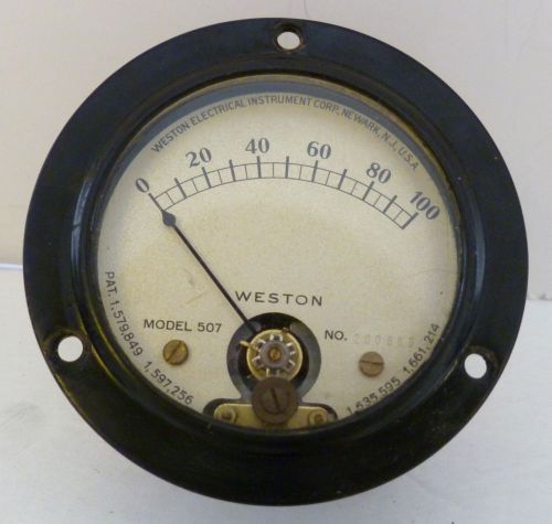 Meter Weston Model 507, 0-100, #200685, For 2-1/16 Vtg