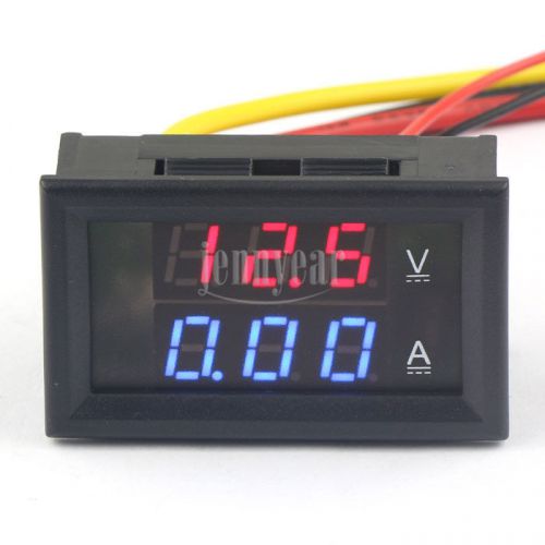 DC Voltage Current Panel Meter 0-300V Voltmeter 0-5A Ammeter Dual  LED Display