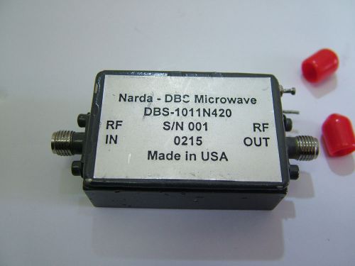 RF POWER AMPLIFIER NARDA 5 - 13GHz GAIN 35dB PO 18dBm DBS-1011N420 DBS MICROWAVE