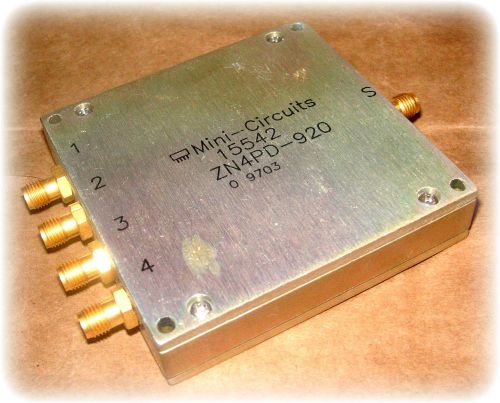 Power splitter/combiner, dc pass, 50?, 800 to 920 mhz, 4 way-0° (used) for sale