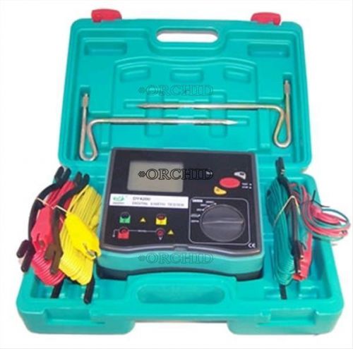Carry box new tester dy4200 digital earth ground resistance 0.01?-2000? meter for sale