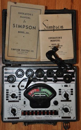 Simpson Model 305 Tube Tester for Tubes from the 20&#039;s 30&#039;s &amp; 40&#039;s