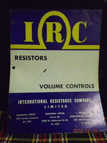 Vintage 1950&#039;s IRC Resistors Volume Controls 16 Page Catalog with Pricing Photos