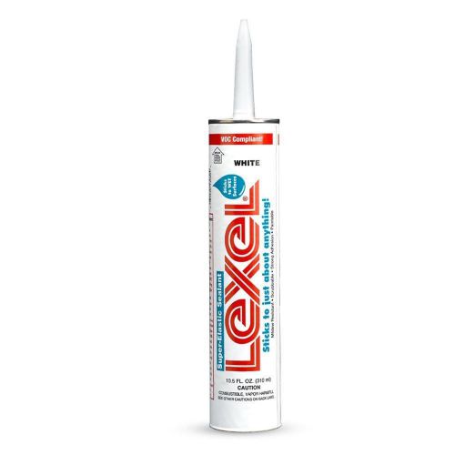 New sashco 13080  lexel adhesive caulk, low voc, 10.5 oz cartridge, white for sale