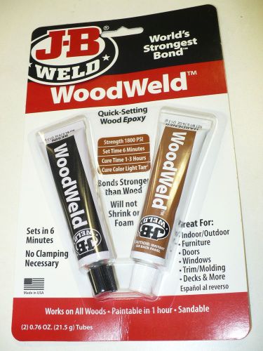 New j-b weld epoxy adhesives 8251-2oz woodweld for sale