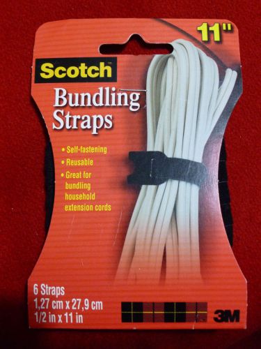 Scotch 3M Bundling Straps RF8020 1/2&#034; x 11&#034; pkg of 6 - New