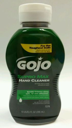Gojo supro max 7278 hand cleaner 10 oz bottle industrial strength automotive new for sale