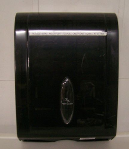 FORT JAMES SMOKE BLACK PAPER TOWEL DISPENSER MADE OF HARD PLASTIC  MODEL 209011