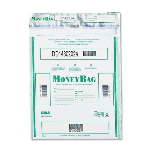 PM Company 58051 Tamper-Evident Deposit Bags 20inx24in 50/PK Clear