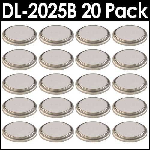 Duracell dl-2025b long-life lithium button cell battery 20 pack bundle for sale