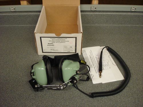 David clark headset behind-the-head style c/w amplified dynamic mike h3342 - new for sale