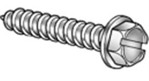 #6x3/8 sheet metal screw slot hex washer hd rps self piercing zinc pk 100 for sale