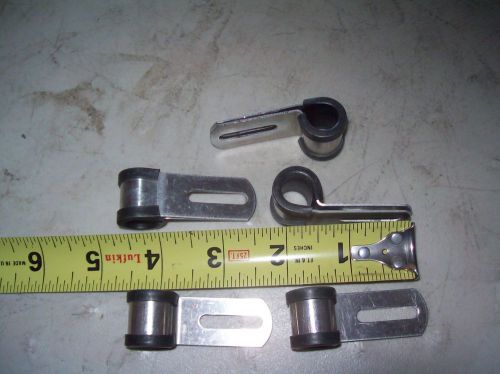 CABLE CLAMP ADJUSTABLE RUBBER INSULATED LOT 5 PCS. PLATED