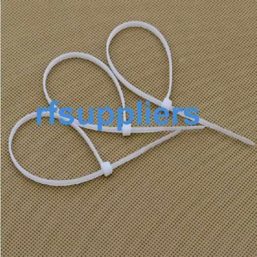 250x pack durable white network cable cord wire strap zip tie nylon 5.2*350mm for sale