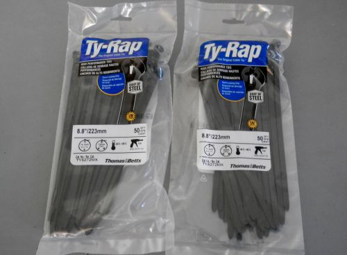 THOMAS &amp; BETTS - TY5272MX TY-RAP CABLE TIES, 2 PACKS OF 50 HIGH PERFORMANCE TIES